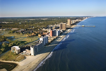 Aerial view of Myrtle Beach, South Carolina