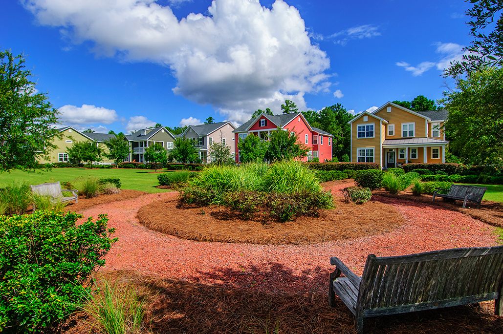 New Crescent Homes winter bench landscape