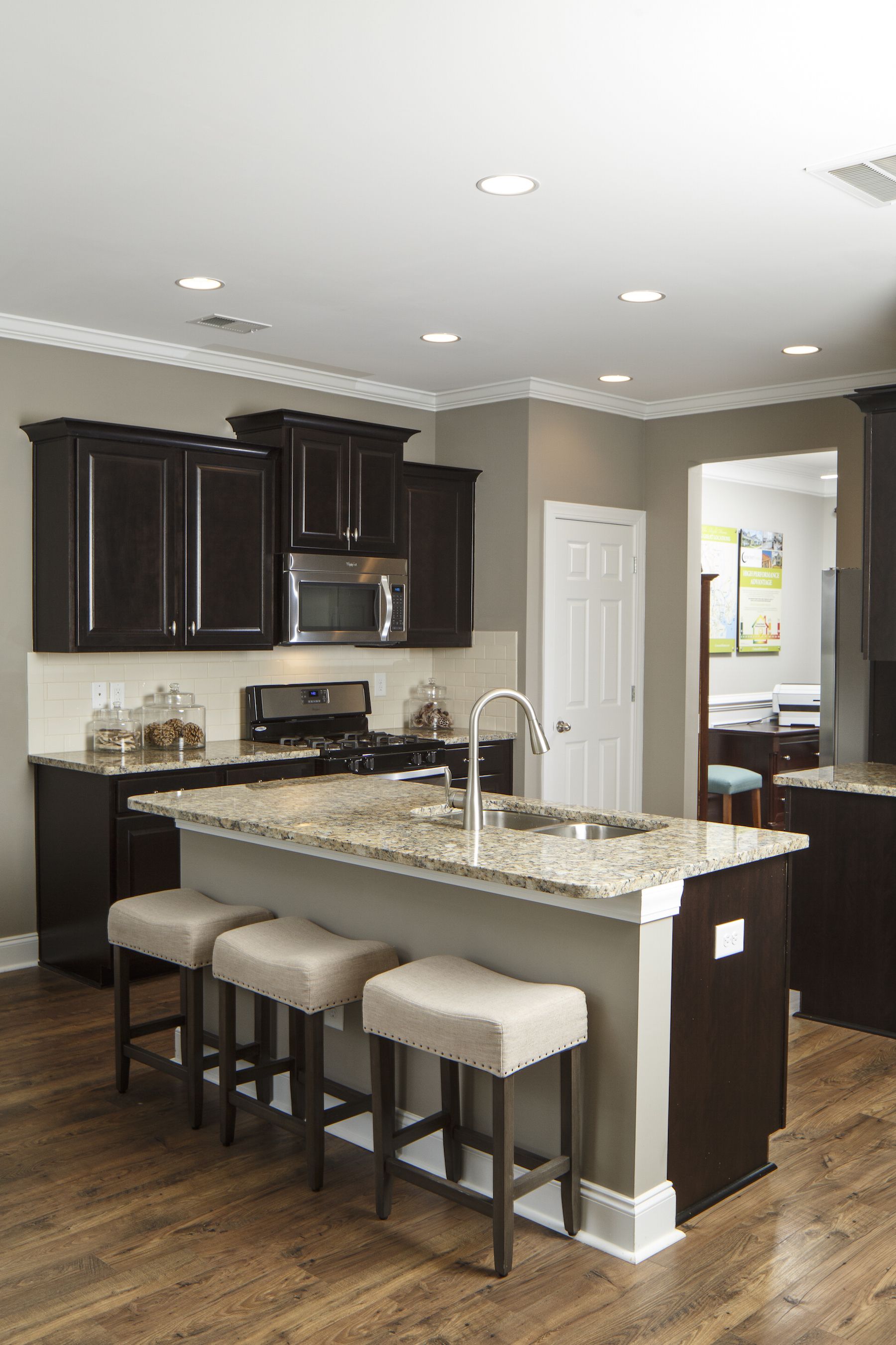 Laminate floor in a Crescent Homes kitchen